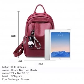 Lagi Diskon Lagi Kk // Tas Ransel Kulit  Wanita Terabru 2023 Tas Ransel Kulit Wanita Agna Lagi Viral 