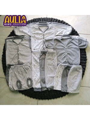 18 Pcs Baju Bayi Seri Abu Abu Perlengkapan Bayi Baru Lahir Set Baju Bayi Laki Laki Perempuan 0-3 Bulan Setelan Bayi Lengkap Newboarn