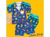 6Pcs Setelan Bayi Newborn Lengan Pendek