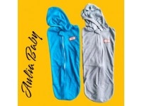 4 Pcs Bedong Bayi Instan Bedong Bayi Bedong Bayi Murah Resleting Bedong Baby Bedong Bayi Instan+Topi Kupluk 4 Warna Polos Bahan Lembut