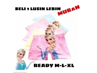 1 Lusin Celana Anak Perempuan Boxer Frozen Adem