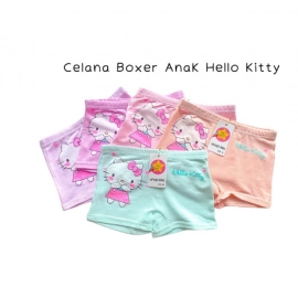 1 lusin celana dalam boxer anak perempuan hello kitty 