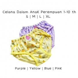 1 lusin Celana Dalam Anak Perempuan Motif Buah Adem Murah