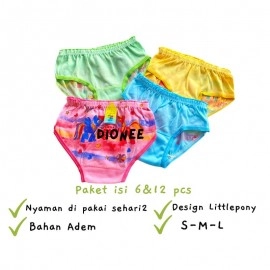 1 Lusin Celana Dalam Anak Perempuan Motif Little Pony