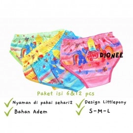 1 Lusin Celana Dalam Anak Perempuan Motif Little Pony