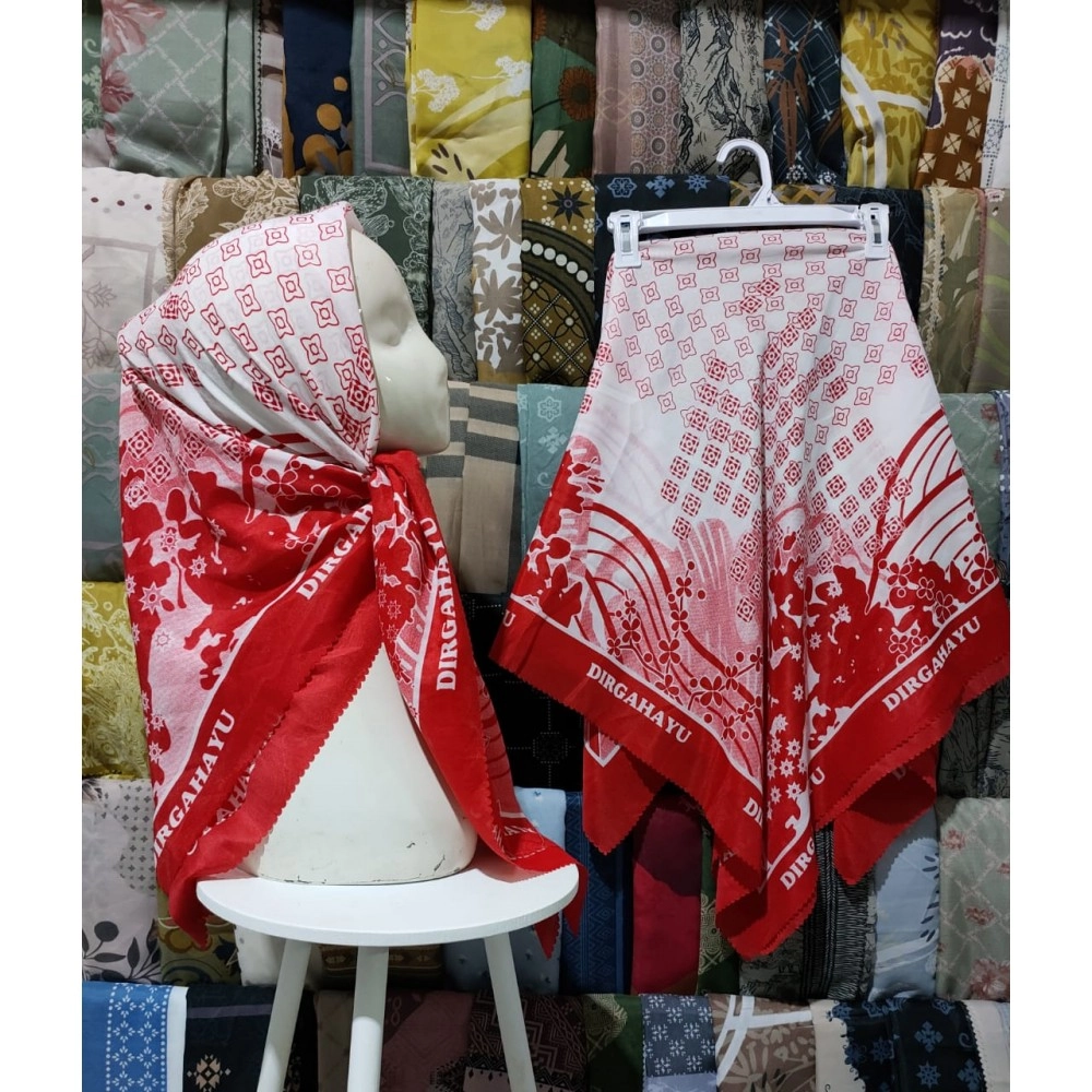 Jilbab Voal Motif Merah Putih Jilbab Voal Motif Merah Putih